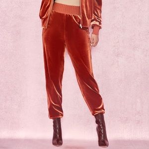 Sierra Rust Luxe Velvet Tracksuit Pants